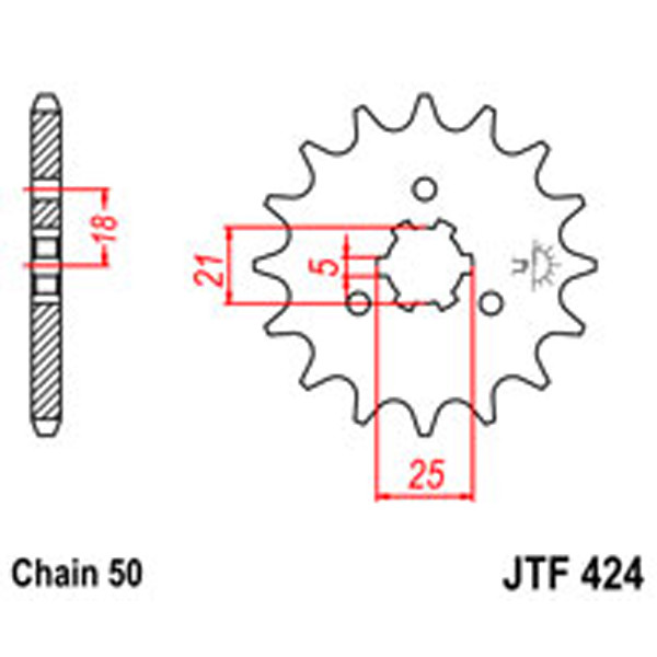 JT JT Gear Box Sprockets G/B 424/567-17T YAM